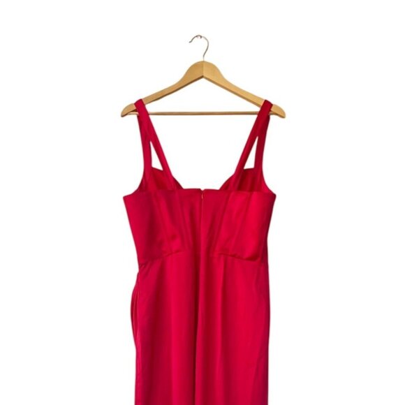 NBD Elodie Red Satin Corset Cocktail Maxi Dress Size XL Revolve Party Event - Picture 8 of 13